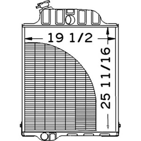 Aftermarket New Radiator w/o AC Fits John Deere Tractor 4230 AR61880